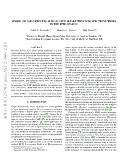 Sparse Gaussian Process Audio Source Separation Using Spectrum Priors in
  the Time-Domain