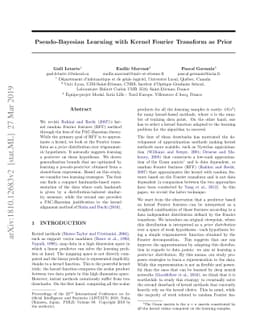 Pseudo-Bayesian Learning with Kernel Fourier Transform as Prior