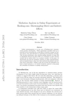 Mediation Analysis in Online Experiments at Booking.com: Disentangling
  Direct and Indirect Effects