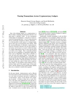 Tracing Transactions Across Cryptocurrency Ledgers