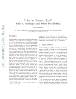 AI for the Common Good?! Pitfalls, challenges, and Ethics Pen-Testing