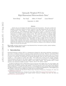 Optimally Weighted PCA for High-Dimensional Heteroscedastic Data