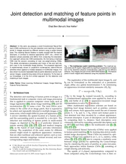 Joint detection and matching of feature points in multimodal images