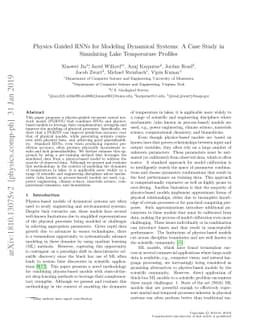 Physics Guided RNNs for Modeling Dynamical Systems: A Case Study in
  Simulating Lake Temperature Profiles