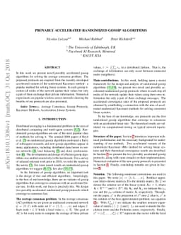 Provably Accelerated Randomized Gossip Algorithms