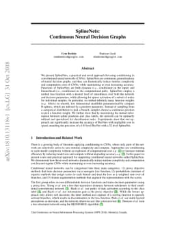SplineNets: Continuous Neural Decision Graphs
