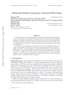 Multimodal Machine Learning for Automated ICD Coding