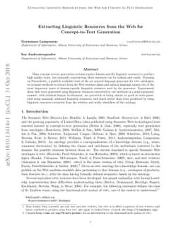 Extracting Linguistic Resources from the Web for Concept-to-Text
  Generation