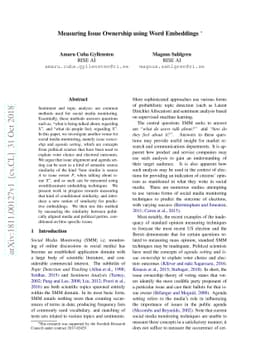 Measuring Issue Ownership using Word Embeddings