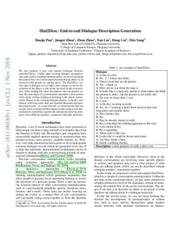 Dial2Desc: End-to-end Dialogue Description Generation