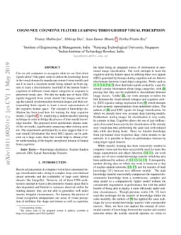 Cogni-Net: Cognitive Feature Learning through Deep Visual Perception