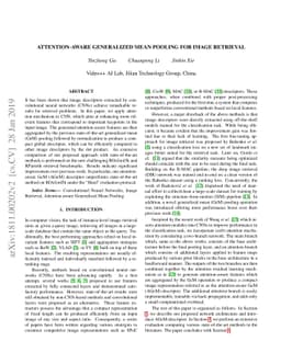 Attention-Aware Generalized Mean Pooling for Image Retrieval