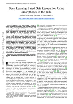Deep Learning-Based Gait Recognition Using Smartphones in the Wild