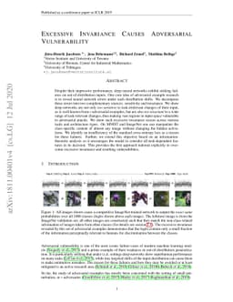 Excessive Invariance Causes Adversarial Vulnerability
