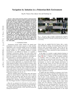 Navigation by Imitation in a Pedestrian-Rich Environment