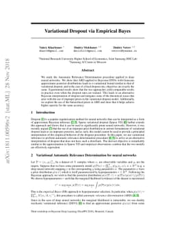 Variational Dropout via Empirical Bayes