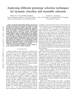 Analyzing different prototype selection techniques for dynamic
  classifier and ensemble selection