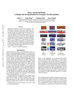 Show, Attend and Read: A Simple and Strong Baseline for Irregular Text
  Recognition