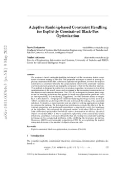 Adaptive Ranking Based Constraint Handling for Explicitly Constrained
  Black-Box Optimization