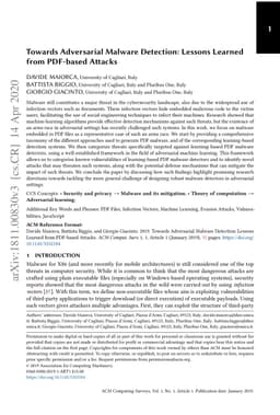 Towards Adversarial Malware Detection: Lessons Learned from PDF-based
  Attacks