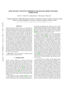 Deep Segment Attentive Embedding for Duration Robust Speaker
  Verification