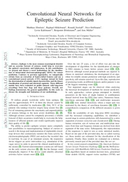 Convolutional Neural Networks for Epileptic Seizure Prediction