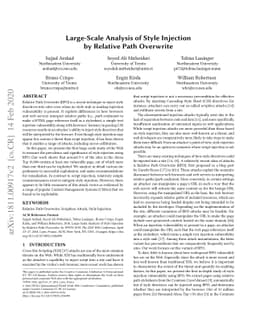 Large-Scale Analysis of Style Injection by Relative Path Overwrite