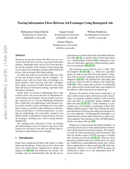 Tracing Information Flows Between Ad Exchanges Using Retargeted Ads