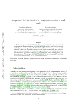 Nonparametric identification in the dynamic stochastic block model