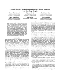 Learning to Rank Query Graphs for Complex Question Answering over
  Knowledge Graphs