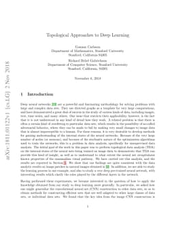 Topological Approaches to Deep Learning