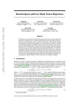 Boosted Sparse and Low-Rank Tensor Regression