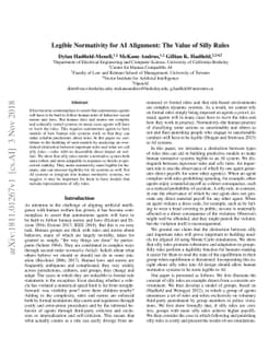 Legible Normativity for AI Alignment: The Value of Silly Rules