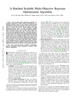 A Batched Scalable Multi-Objective Bayesian Optimization Algorithm