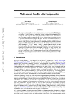 Multi-armed Bandits with Compensation