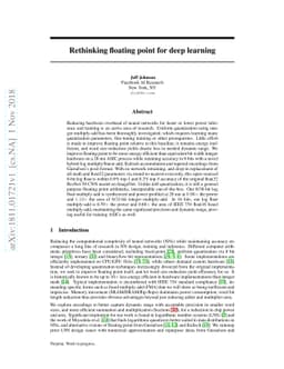 Rethinking floating point for deep learning