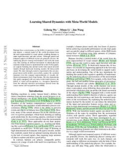 Learning Shared Dynamics with Meta-World Models