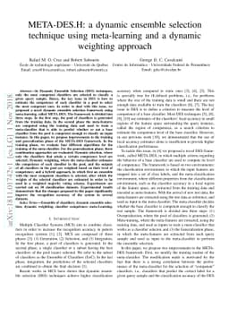 META-DES.H: a dynamic ensemble selection technique using meta-learning
  and a dynamic weighting approach