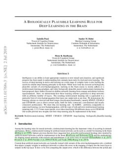 A Biologically Plausible Learning Rule for Deep Learning in the Brain