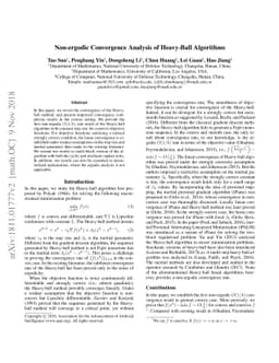 Non-ergodic Convergence Analysis of Heavy-Ball Algorithms