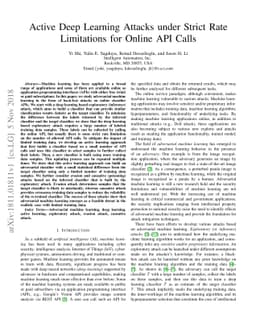 Active Deep Learning Attacks under Strict Rate Limitations for Online
  API Calls