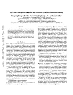 QUOTA: The Quantile Option Architecture for Reinforcement Learning