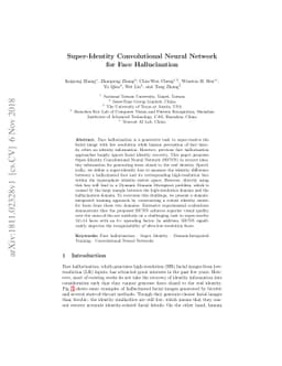 Super-Identity Convolutional Neural Network for Face Hallucination