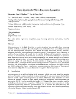 Micro-Attention for Micro-Expression recognition