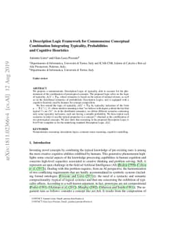 A Description Logic Framework for Commonsense Conceptual Combination
  Integrating Typicality, Probabilities and Cognitive Heuristics