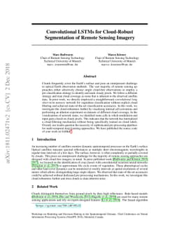 Convolutional LSTMs for Cloud-Robust Segmentation of Remote Sensing
  Imagery