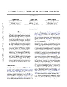 Regret Circuits: Composability of Regret Minimizers