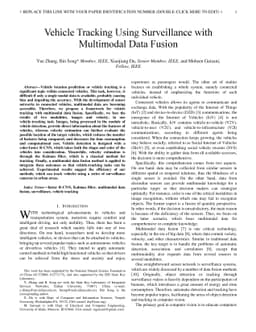Vehicle Tracking Using Surveillance with Multimodal Data Fusion