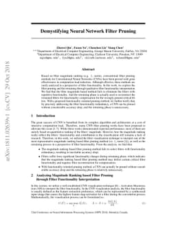 Demystifying Neural Network Filter Pruning