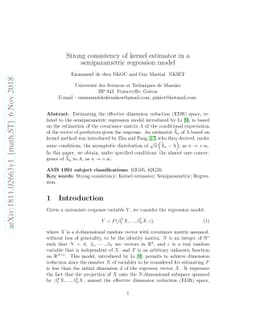 Strong consistency of kernel estimator in a semiparametric regression
  model